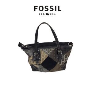 Fossil Leather/Fabric Handbag.